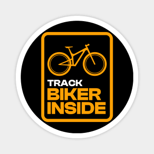 Track Biker Inside Bicycle Magnet